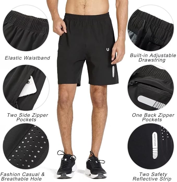 Men’s Lightweight Quick-Dry Athletic Shorts view 1